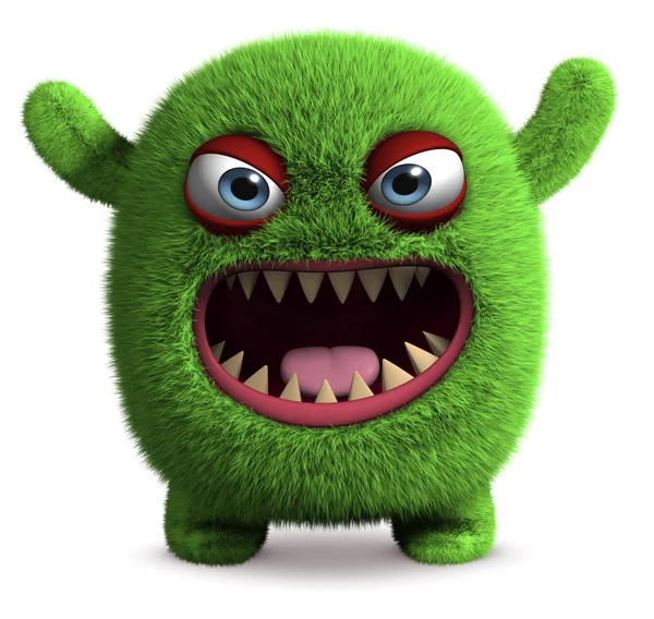 Schattig harig monster — Stockfoto