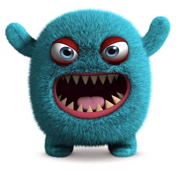 Cute furry monster — Stock Photo, Image