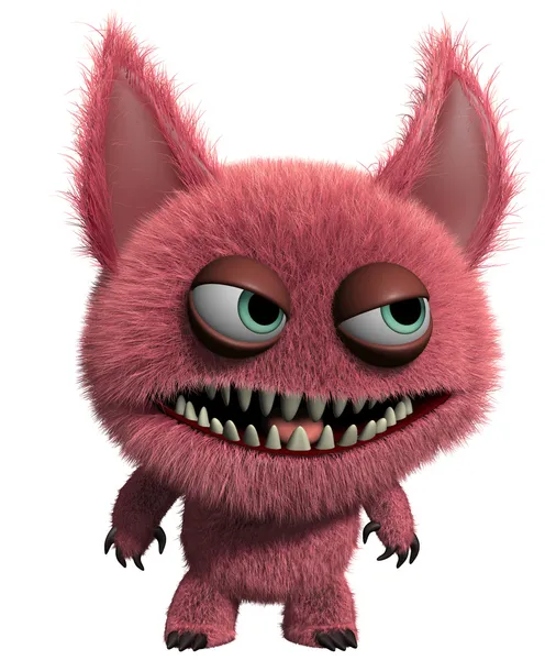 3D futrzany gremlin — Zdjęcie stockowe