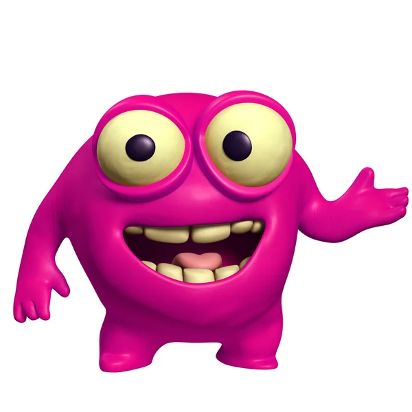 Pink cute monster — Stock Photo, Image