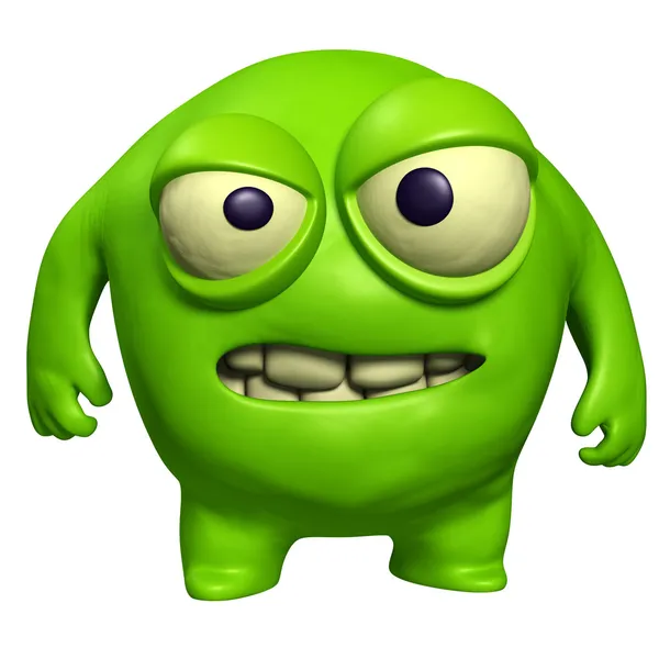 Halloween groene monster — Stockfoto