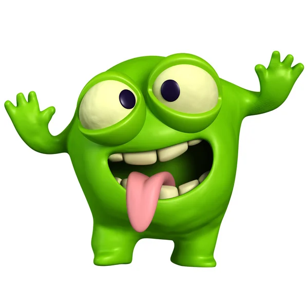 Verrücktes grünes Monster — Stockfoto