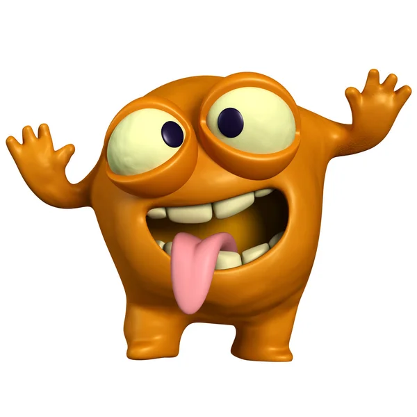 Crazy orange monster — Stockfoto