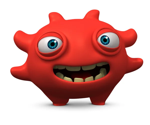 Vírus vermelho feliz — Fotografia de Stock