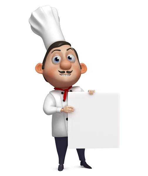Cook showed empty board — Stock Photo, Image
