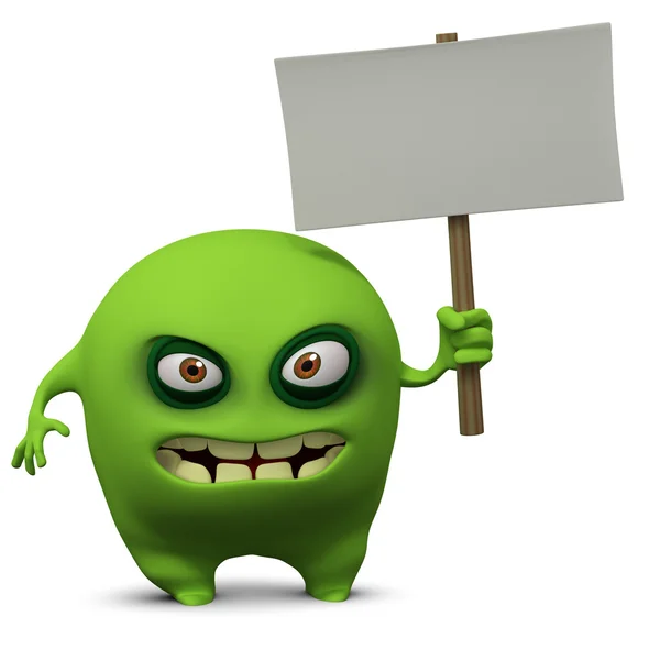 Germ holding banner — Stock Photo, Image