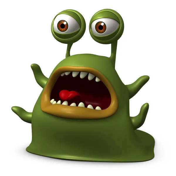 Groene slak monster — Stockfoto