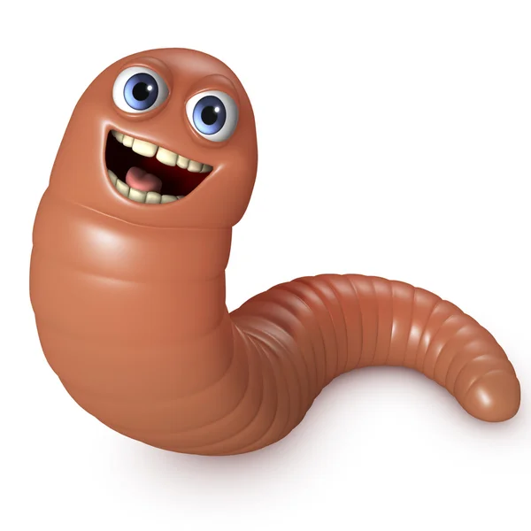 Cartoon worm — Stock Photo, Image