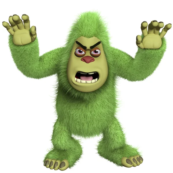 Horror groene yeti — Stockfoto