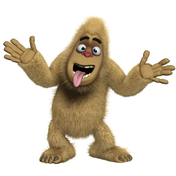 Crazy brown yeti — Stock Photo, Image