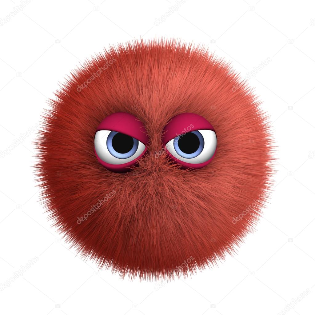 red furry bug