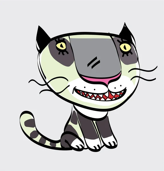 Happy cartoon kat — Stockvector
