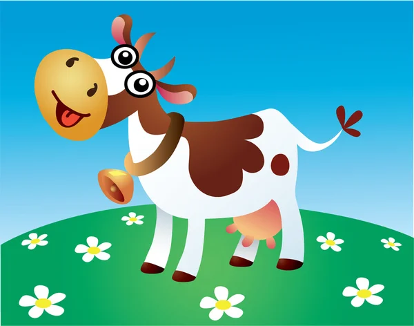 Cartoon cow — Stock Vector