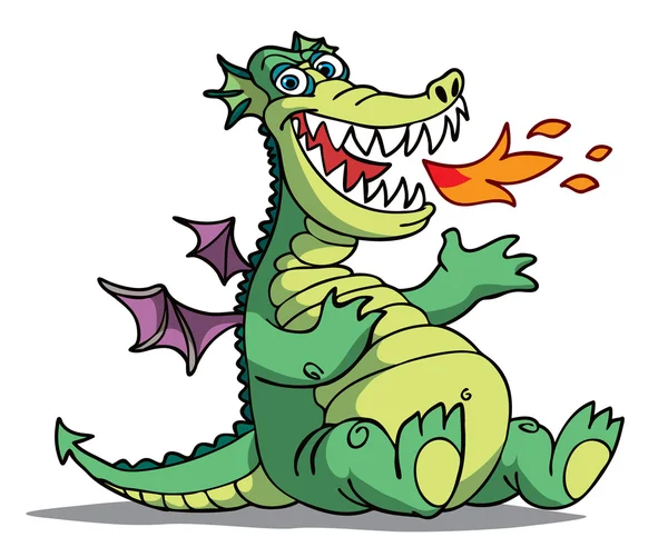 Cartoon Dragon — Stock Vector