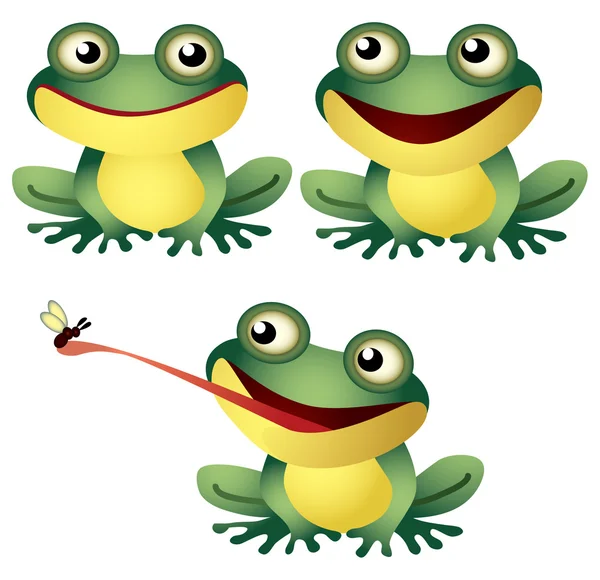 Cartoon frog — ストックベクタ