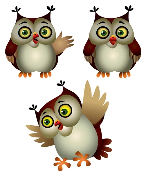 Caricature de hibou — Image vectorielle