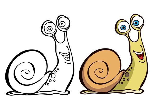 Caracol de dibujos animados — Archivo Imágenes Vectoriales