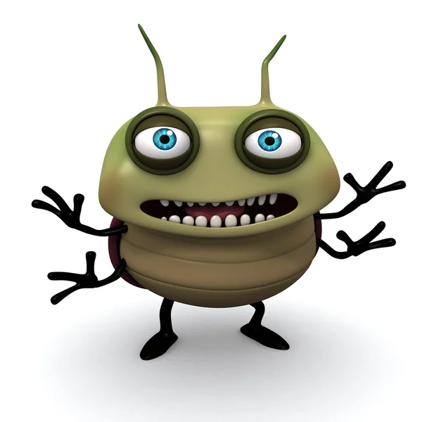 Happy green bug — Stock Photo, Image