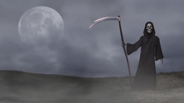 Halloween grim reaper — Stockvideo