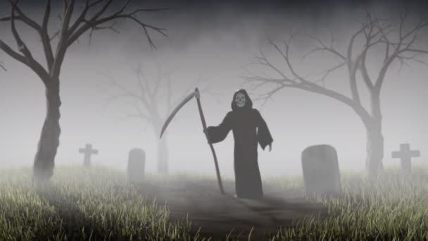 Halloween Grim Reaper — Stock Video