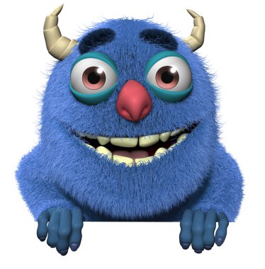 3D şirin tüylü bigfoot cartoon