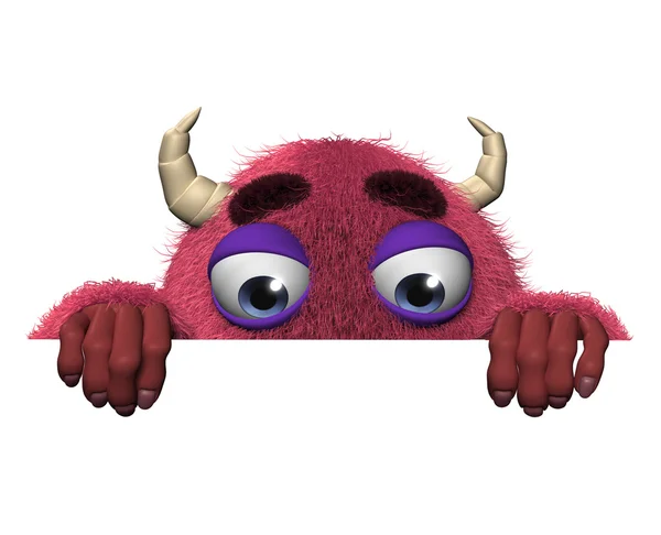 3D cartoon halloween rode monster — Stockfoto