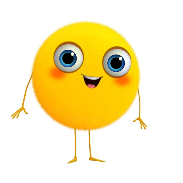3d cartoon cute yellow ball — Stock Photo © bertoszig 25142687