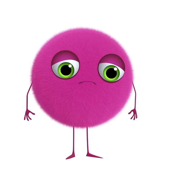3D tecknad söta rosa boll — Stockfoto