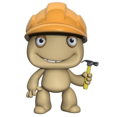kask ile 3D karikatür şirin Oluşturucu
