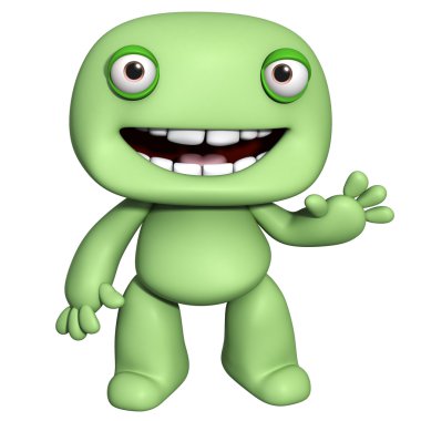 3D karikatür frendly adam