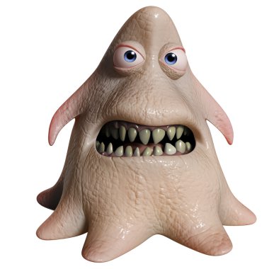 3D karikatür ahtapot mutant
