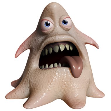 3D çizgi film halloween canavar