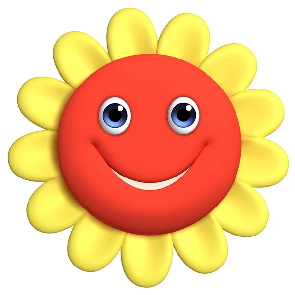 3d cartoon cute flower — Stock Photo, Image