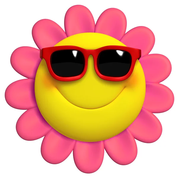 3d cartoon cute flower — Stock Photo, Image