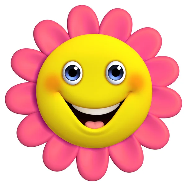 3d cartoon cute flower — Stock Photo, Image