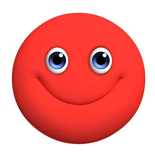 3d cartoon cute red ball — Stock Photo, Image