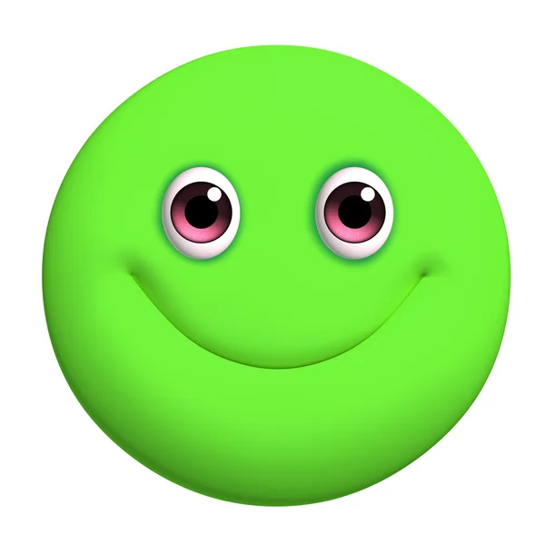 3D cartoon schattig groene bal — Stockfoto
