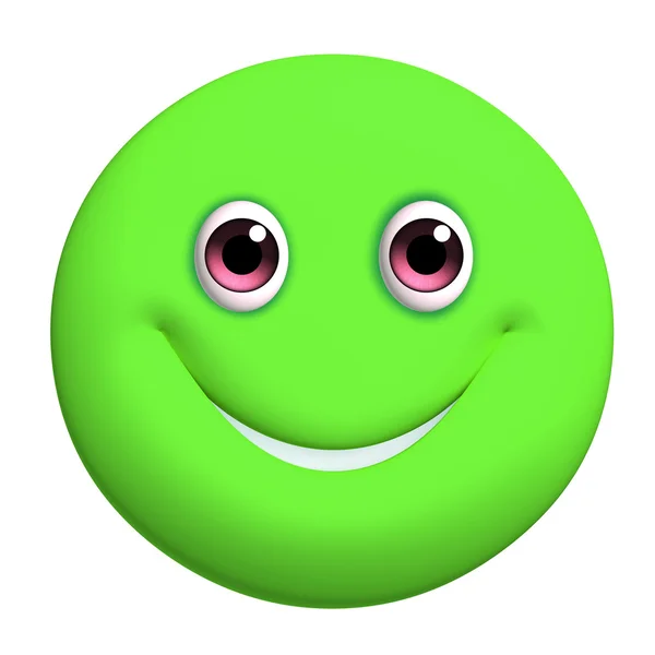 3D мультфильм милый зеленый шар — стоковое фото