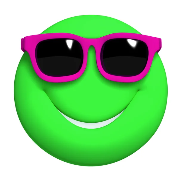 3d cartoon cute green ball — Stock Photo, Image