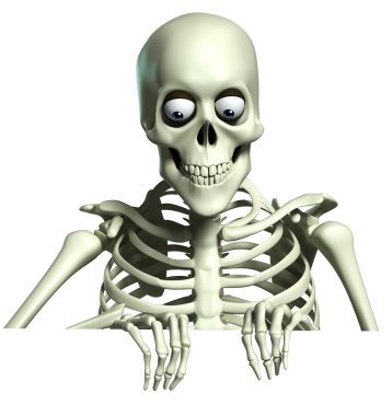 3D karikatür iskelet