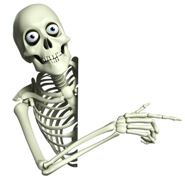 3D karikatür iskelet