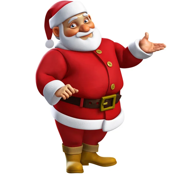 3D cartoon santa — стоковое фото