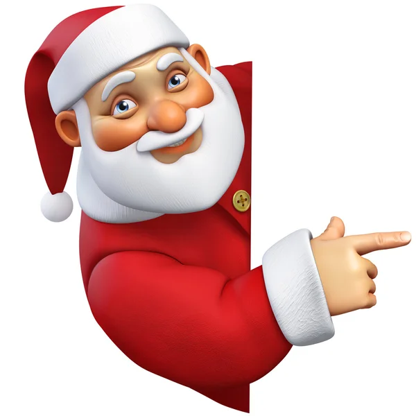 3d cartoon santa — Stock Photo, Image