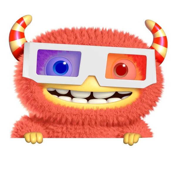 3D cartoon monster — Stockfoto