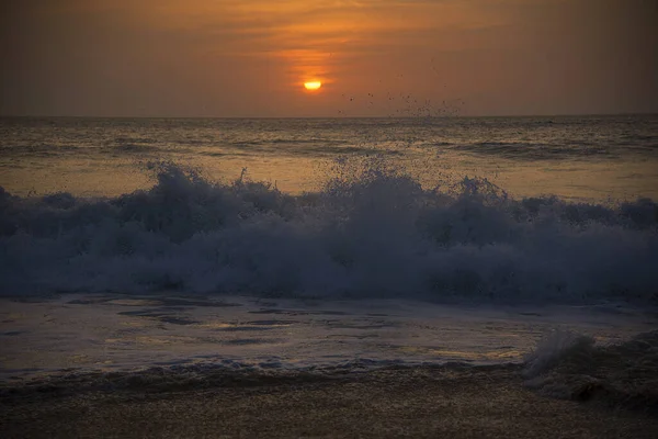 Pôr Sol Mar — Fotografia de Stock