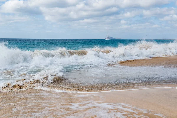 Playa Con Cielo Océano Verano Vacaciones — Foto de Stock