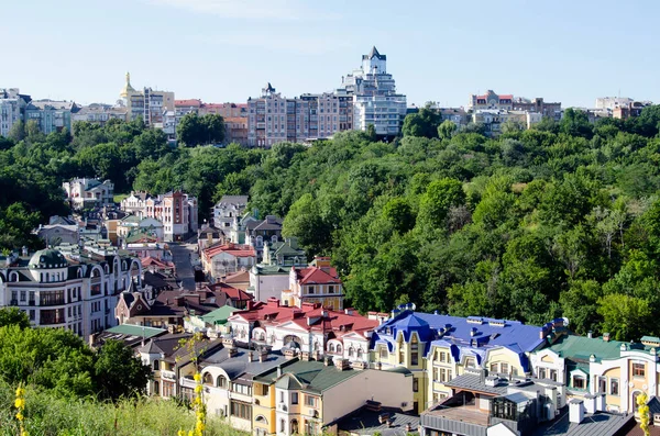 Panorama Léto Krásný Výhled Staré Město Kyjev Ukrajině — Stock fotografie