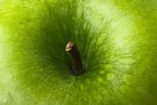 Makro skott av grönt äpple — Stockfoto