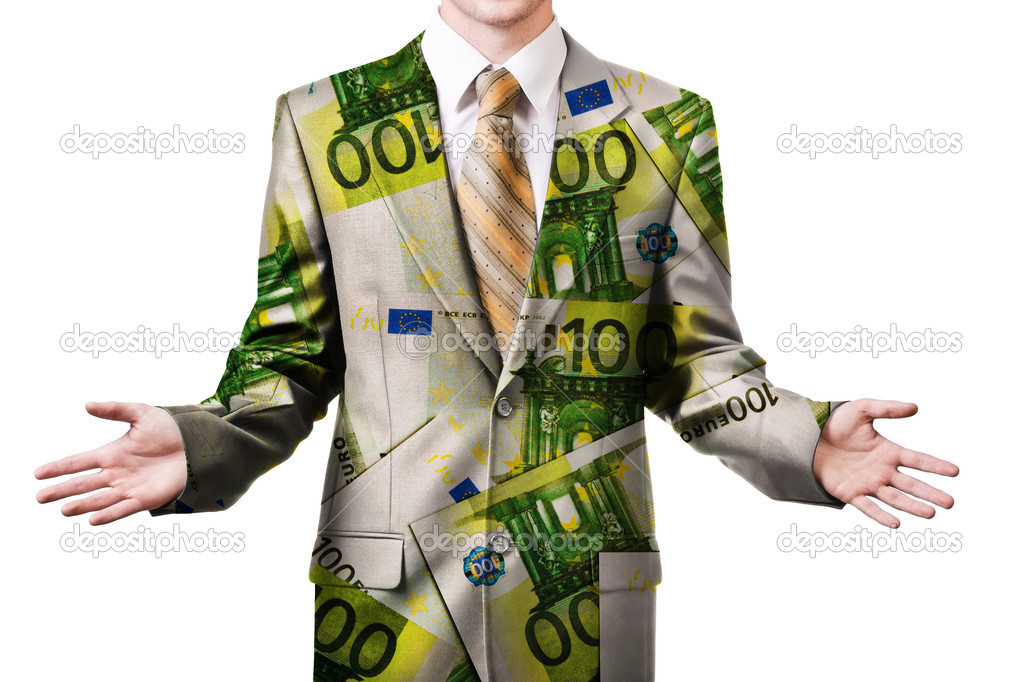 Businessman in euro suit