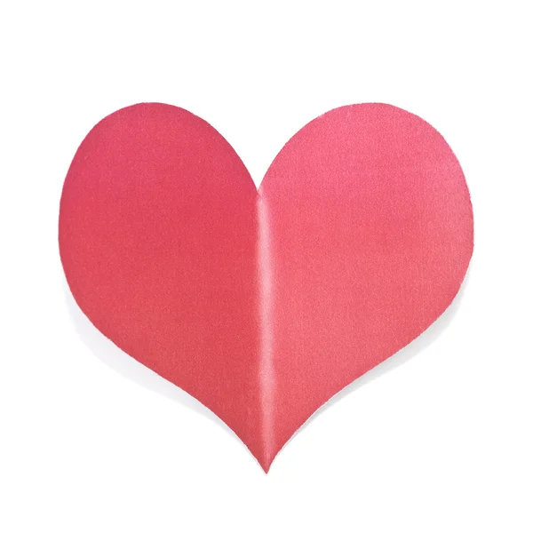 Κόκκινο χαρτί bended καρδιά — Φωτογραφία Αρχείου